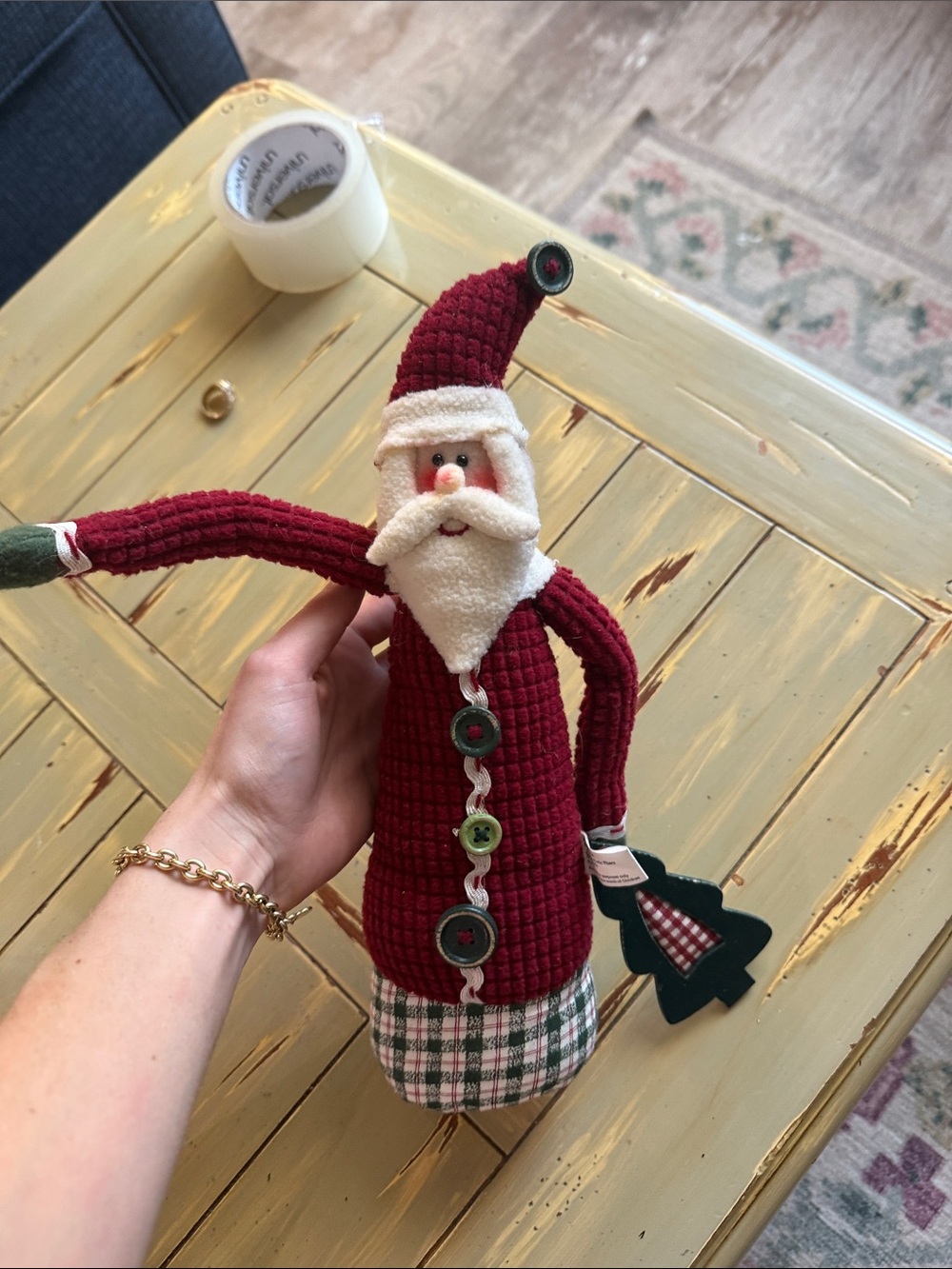 Festive Red Santa Figure Holiday Decoration